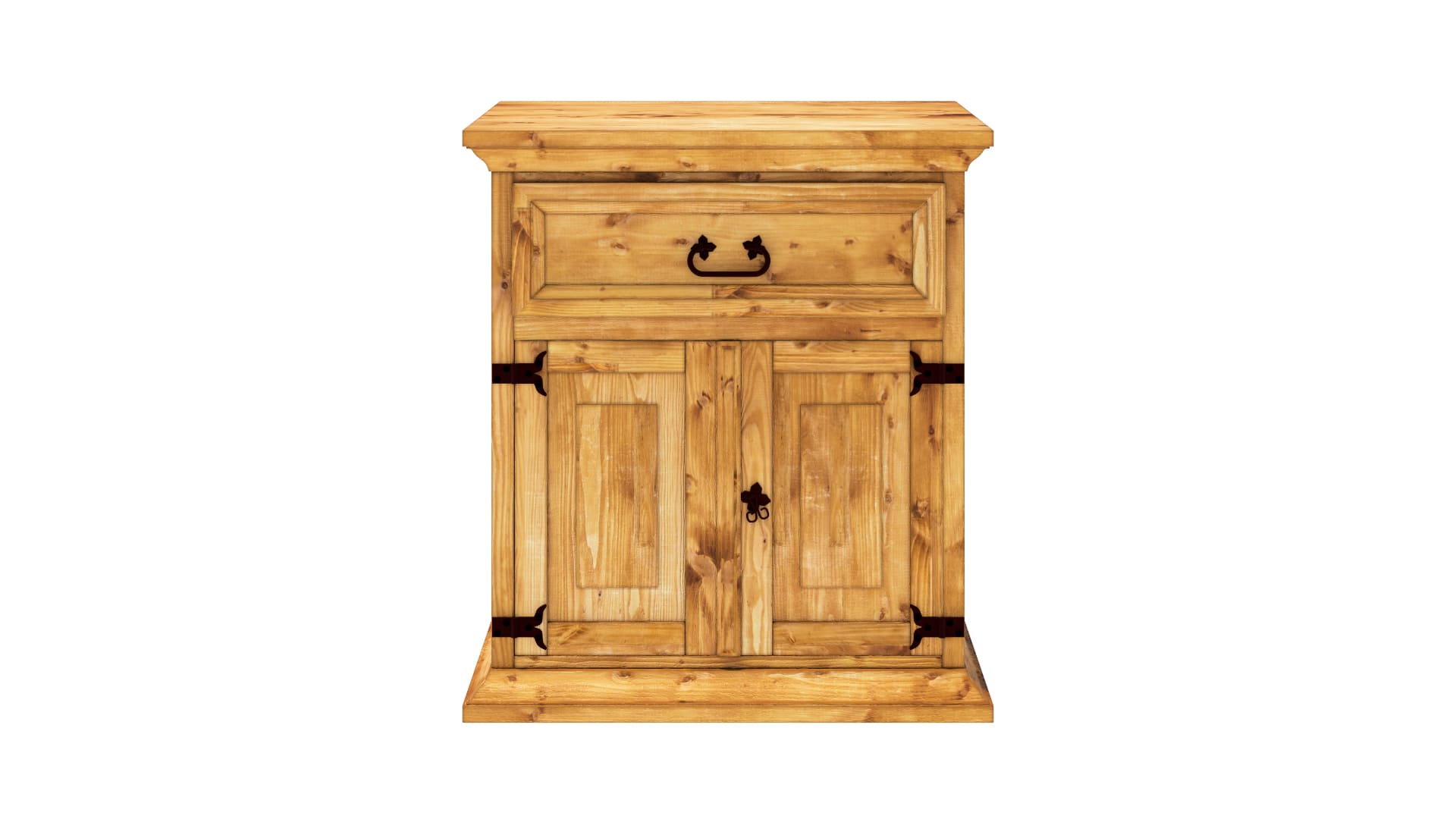 3D Render of a Wooden Night Stand